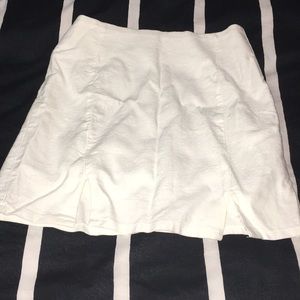 Storets white linen skirt with front slits